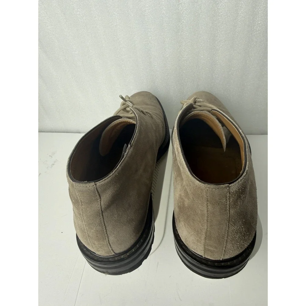 Di Bianco Gallo Mens Tan Beige Suede Lace Up Chukkas Boots Sz. 9 Made In Italy